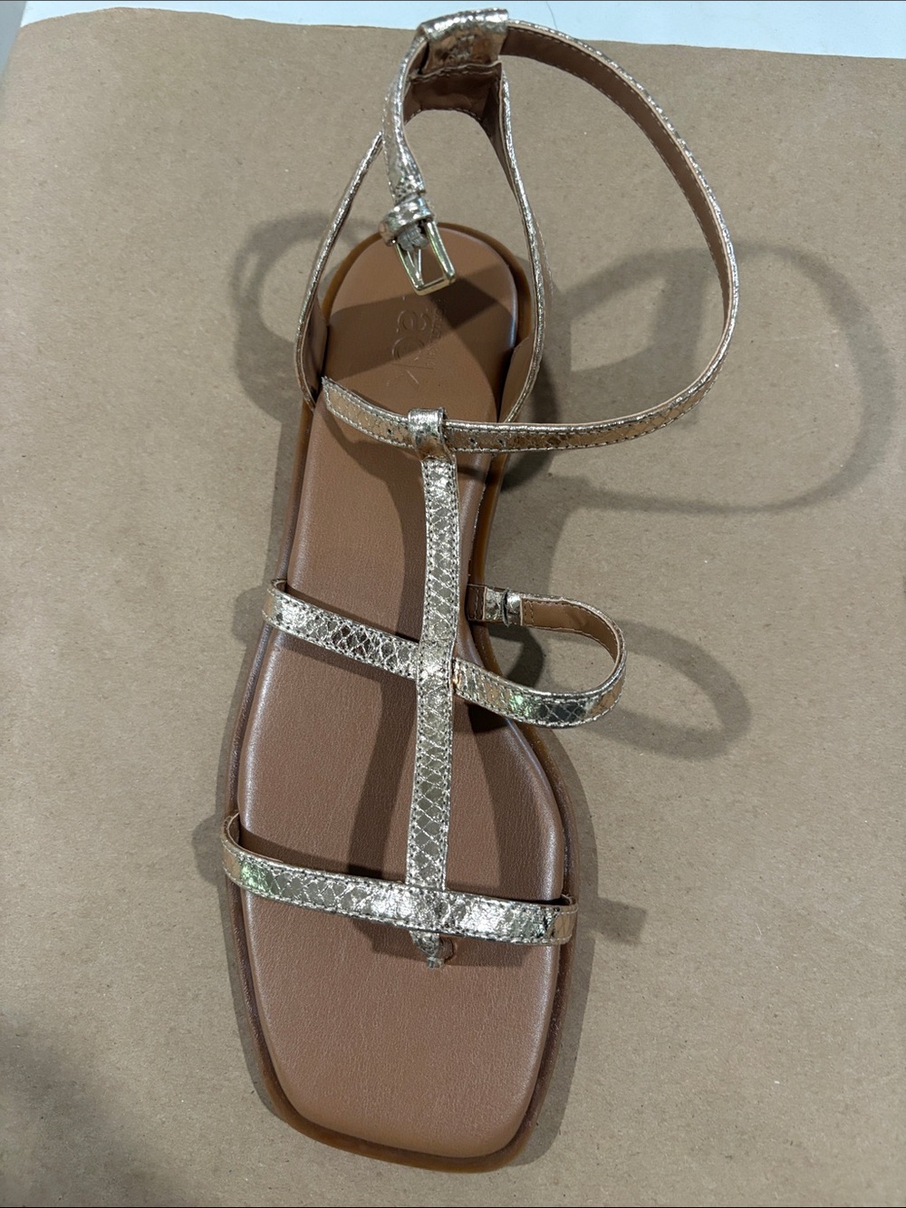 Nordstrom Metallic Gold Strappy Women’s Sandal - Ankle Strap